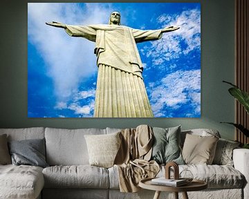 Christusbeeld Cristo Redentor op Corcovado in Rio de Janeiro Brazilië van Dieter Walther