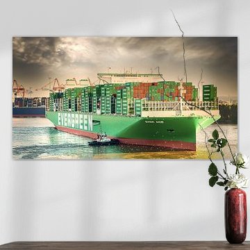 Hamburg - Container ship by Sabine Wagner