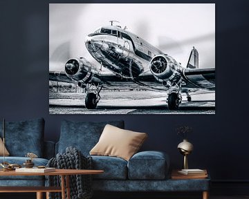 Vintage Douglas DC-3 propeller vliegtuig van Sjoerd van der Wal