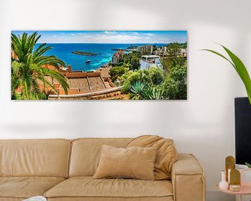 Prachtig panorama-uitzicht aan de kust van Calvia op Mallorca van Alex Winter
