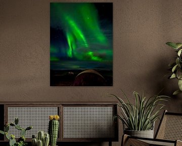 Nordlichter, Aurora Borealis, Island von Eddy Westdijk