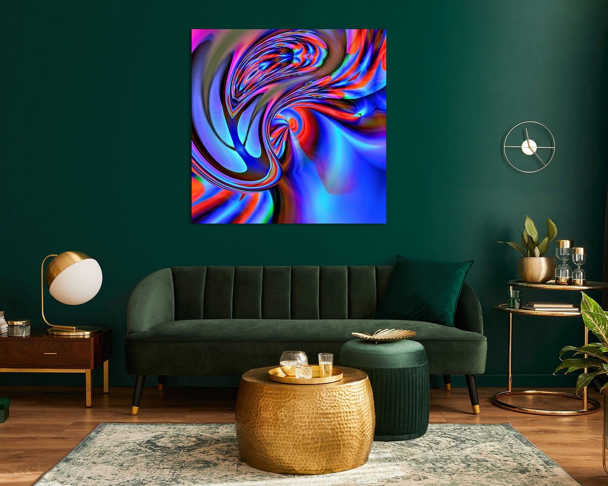 Voorbeeld van het werk in een kamer