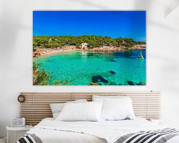 Beach Majorca island, beautiful bay of Cala Gat, Spain by Alex Winter