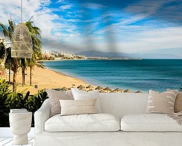 Strand und Küste in Benalmadena in Andalusien Spanien von Dieter Walther