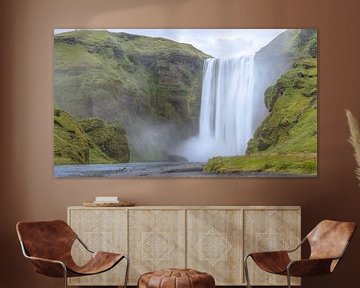 Wasserfall Skógafoss in Island von Lynxs Photography