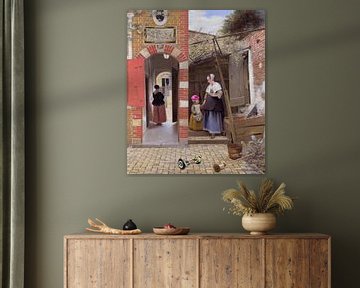 De binnenplaats van een huis in Delft van Gisela- Art for You
