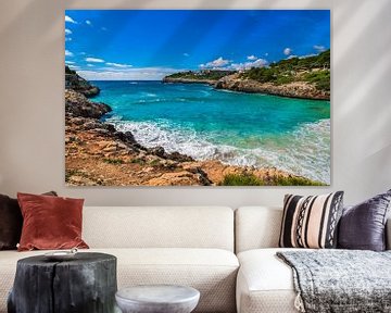 Mallorca beach of Cala Anguila, idyllic bay seaside, Spain by Alex Winter