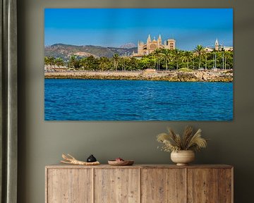 De kust van Palma de Majorca met zicht op de beroemde kathedraal La Seu van Alex Winter