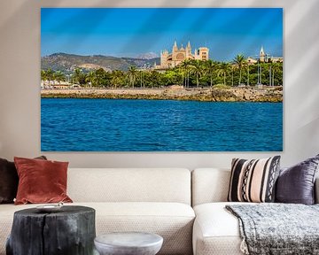 Palma de Majorca coast with view of the famous Cathedral La Seu by Alex Winter