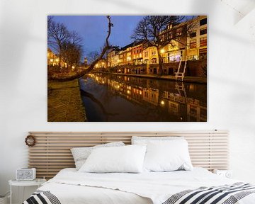 Oudegracht in Utrecht between Geertebrug and Smeebrug