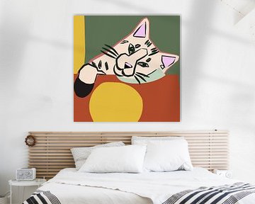 Vintage cat by Mad Dog Art