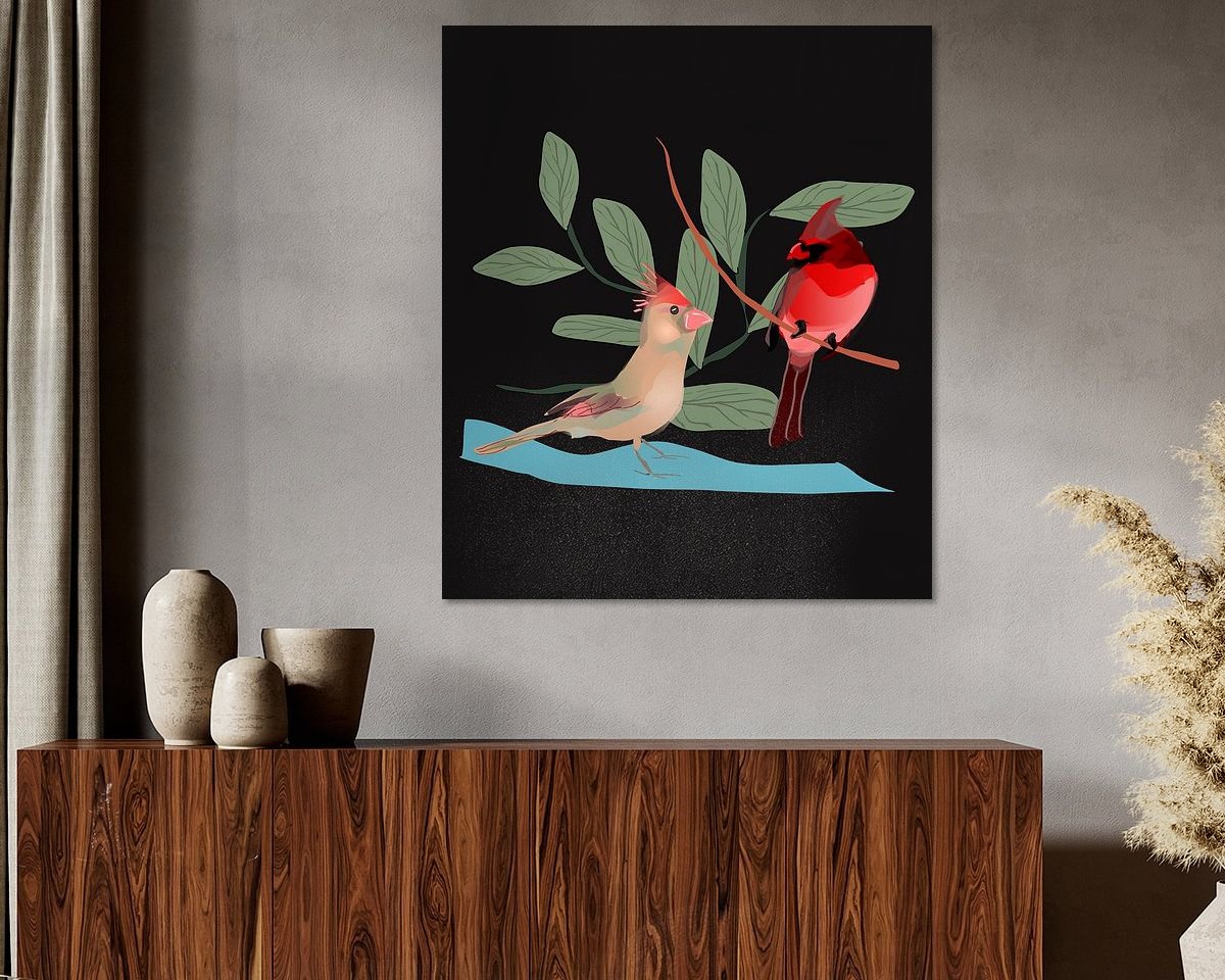 Voorbeeld van het werk in een kamer