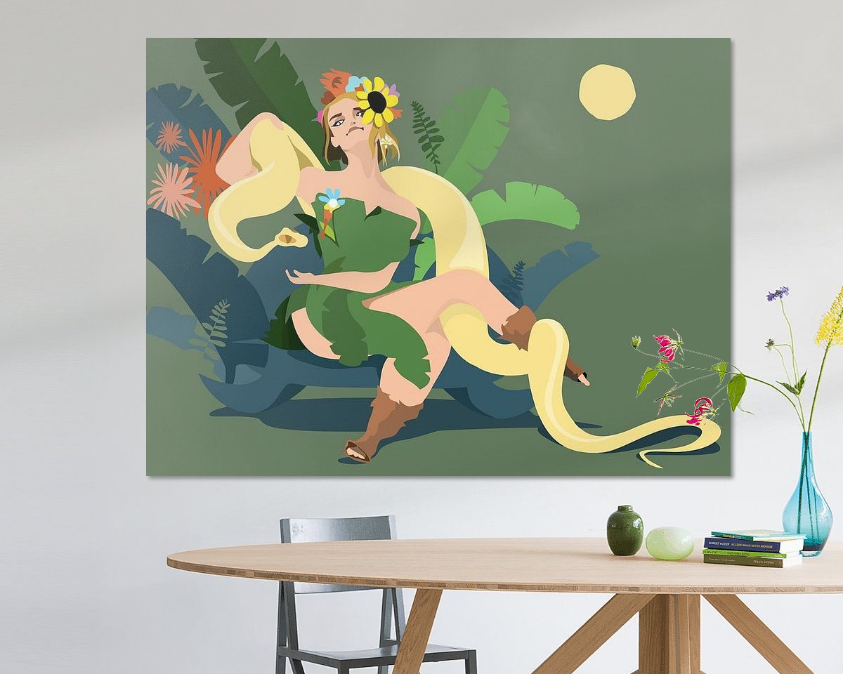 Voorbeeld van het werk in een kamer
