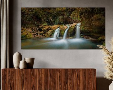Panorama des Schiessentumpel-Wasserfalls von Henk Meijer Photography