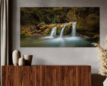 Panorama van de Schiessentümpel waterval van Henk Meijer Photography