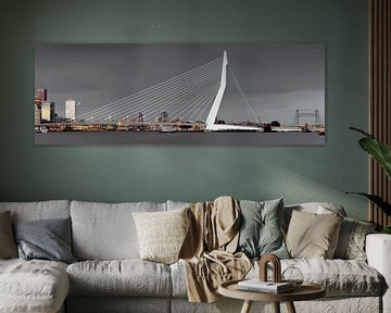 Bewolkte skyline van Rotterdam van Miranda van Hulst