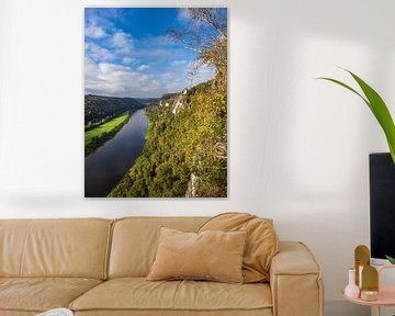 View over the Elbe to Saxon Switzerland by Rico Ködder