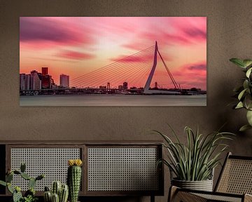 Kleurrijke skyline van Rotterdam