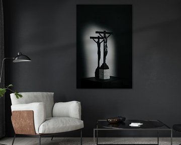 Beeld van Jezus met zijn eigen schaduw | Fine Art Reis fotografie, Ita van AIM52 Shop