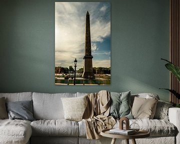 Obelisk van Luxor op de Place de la Concorde in Parijs Frankrijk van Dieter Walther