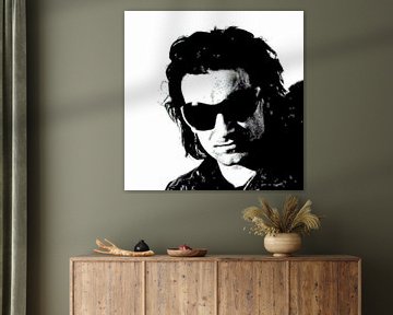 Bono with black sunglasses van Herman de Langen