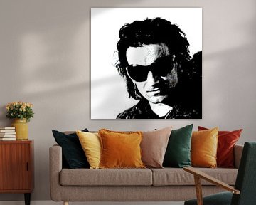 Bono with black sunglasses van Herman de Langen