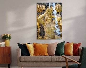 Prächtige goldene Brunnenstatuen aus der griechischen Mythologie von Fotografiecor .nl