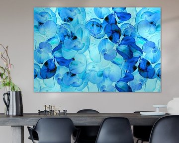 Abstract Blue Leaves.  sur e-STER design