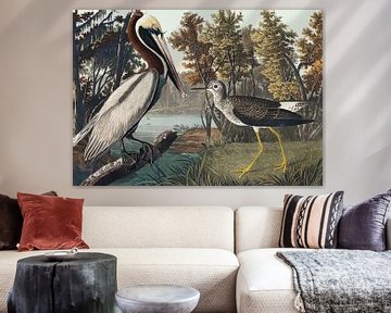 Hé pelikaan, wat doe jij in mijn schilderij? van Gisela - Art for you