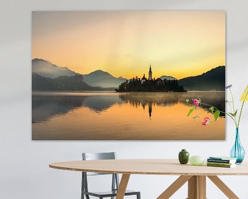 Lake Bled in gold