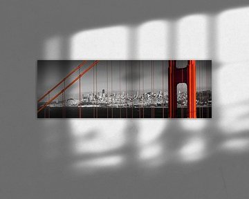 SAN FRANCISCO Golden Gate Bridge | Panorama von Melanie Viola