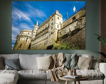 Façade du château d'Amboise à Amboise sur la Loire en France sur Dieter Walther