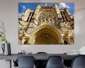 Facade of Chartres Cathedral in France by Dieter Walther