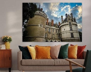 Façade du Château de Lude au Lude France avec couverture nuageuse sur Dieter Walther