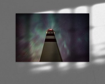Alnes-Leuchtturm zeigt das Nordlicht an von qtx