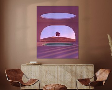 Pink Tree van Gisela - Art for you