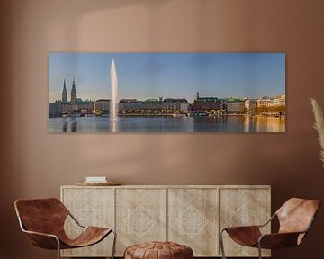 Panorama von Hamburg von Henk Meijer Photography