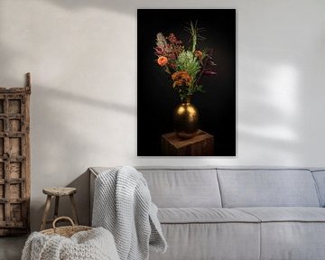 Nature morte de fleurs dans un vase "Autumn Happiness"