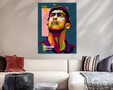 Novak Djokovic in wpap art von miru arts