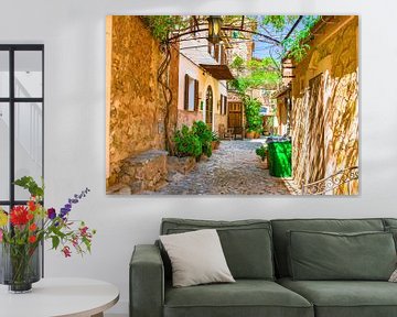 Mooie mediterrane tuin met pad naar rustiek stenen huis van Alex Winter