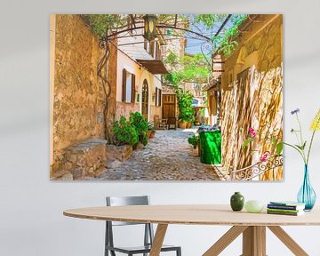Mooie mediterrane tuin met pad naar rustiek stenen huis van Alex Winter
