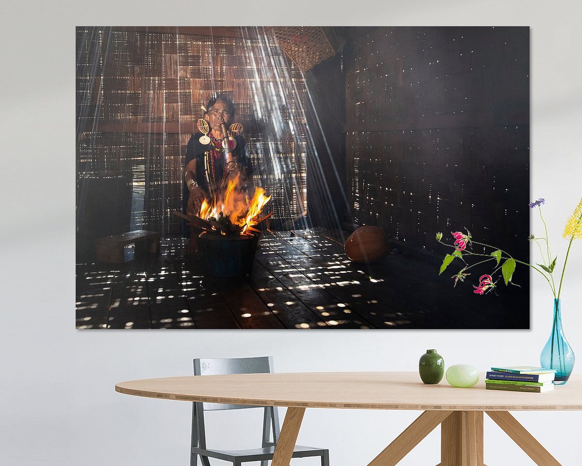 Voorbeeld van het werk in een kamer