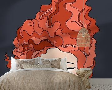The girl with the red hair - modern painting by Studio Hinte
