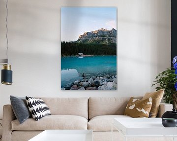 The blue water of Lake Louise in Canada by Marit Hilarius