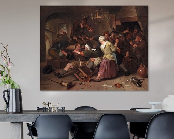 Voorbeeld van het werk in een kamer