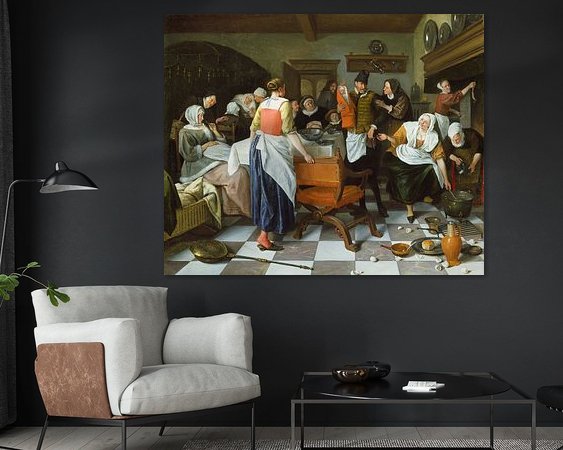 Voorbeeld van het werk in een kamer