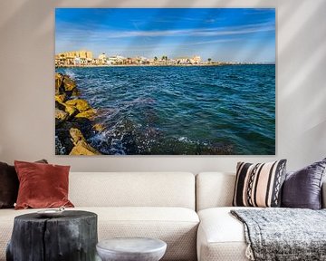 Kustlijnzicht van Portixol in Palma de Mallorca, Spanje Middellandse Zee, Balearen van Alex Winter