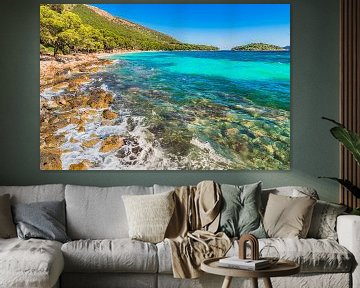 Eilandlandschap, mooi zeestrand van Platja de Formentor op het eiland Mallorca, Spanje van Alex Winter