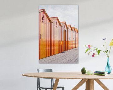 Rot und orange gestreifte Ankleidezimmer in Sorrento von Henrike Schenk