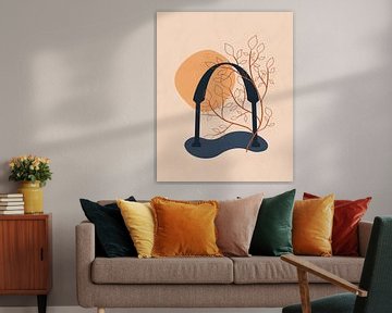 Minimalistische Illustration eines Baumes und eines Torbogens von Tanja Udelhofen